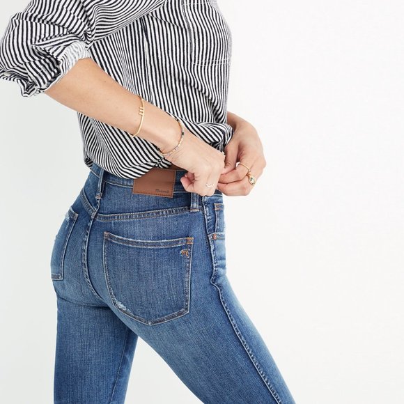 Madewell 9" High-Rise Skinny Jeans in Allegra Wash: Rip and Repair Edition - Picture 3 of 7